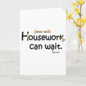 Jezus zei dat het huiswerk kan wachten kaart (Gele Bloem)