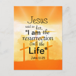 Jezus zei dat ik de reurrectie John 11:25 Verse be Briefkaart