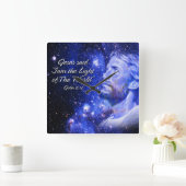 Jezus zei dat ik... WallClock Vierkante Klok (Huis)