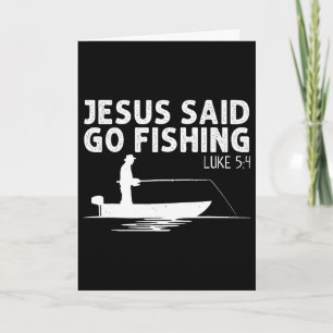 Jezus zei ga vissen Christus Christelijke Visser F Kaart