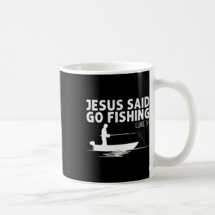 Jezus zei ga vissen Christus Christelijke Visser F Koffiemok