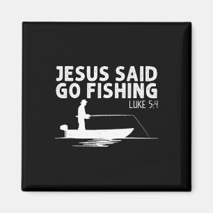 Jezus zei ga vissen Christus Christelijke Visser F Magneet