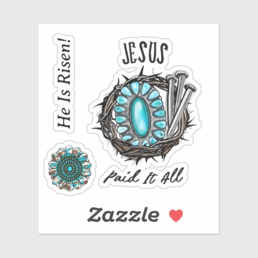 Jezus zei het allemaal 3 Nail Thorn Sticker (Vel)