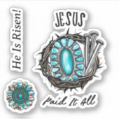 Jezus zei het allemaal 3 Nail Thorn Sticker (Voorkant)