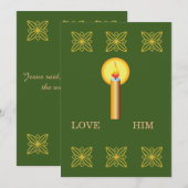 Jezus zei: "Ik ben de wereld binnengekomen als lic Feestdagenkaart (Voorkant / Achterkant)