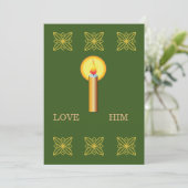 Jezus zei: "Ik ben de wereld binnengekomen als lic Feestdagenkaart (Staand voorkant)