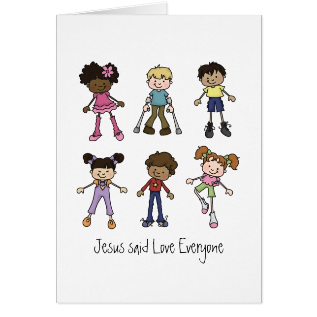 Jezus zei: Liefde iedereen kaart (Voorkant)