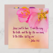 Jezus zei tegen hem Christelijke Bloemige Inspirat (Voorkant / Achterkant)