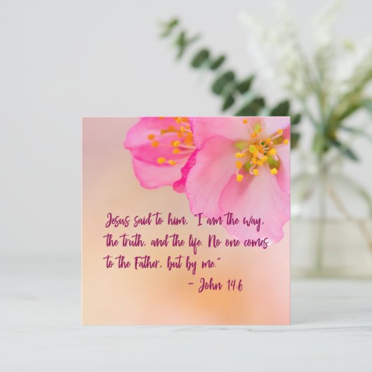 Jezus zei tegen hem Christelijke Bloemige Inspirat (Staand voorkant)