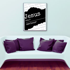 Jezus (Zelfstandig naamwoord): Heiland KJV Bijbelv Poster