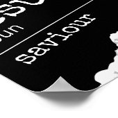 Jezus (zelfstandig naamwoord): Verlosser KJV Bijbe Poster (Hoek)