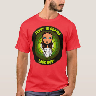 Jezus ziet er bezig uit, grappige Jezus illustrati T-shirt
