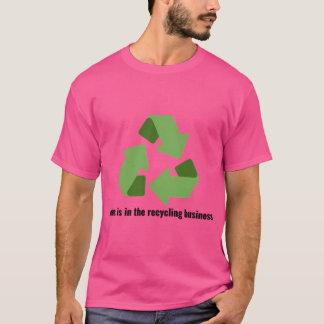 Jezus zit in de recyclingbusiness V3 Black Letter T-shirt