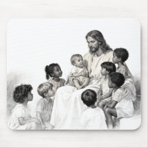 Jezus zittend met kinderen