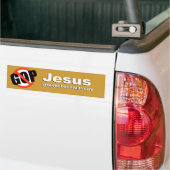 Jezus zorgde gratis gezondheidszorg bumpersticker (Op Truck)