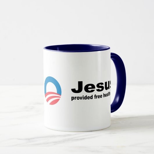 Jezus zorgde gratis gezondheidszorg mok (Voorkant rechts)