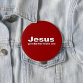 Jezus zorgde gratis gezondheidszorg ronde button 4,0 cm (In situ)
