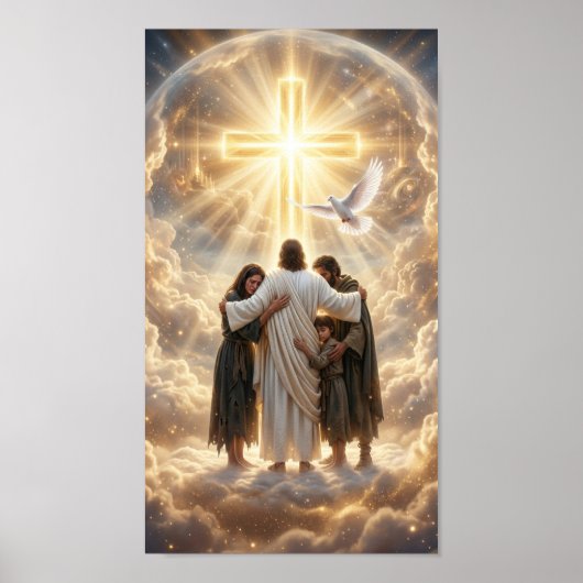 Jezus zorgt ervoor poster (Voorkant)