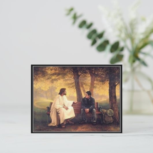 Jezus zorgt voor mij briefkaart (Staand voorkant)