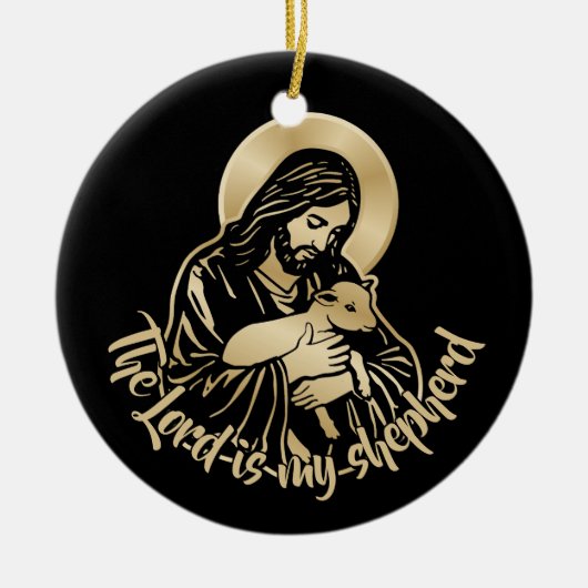 Jezus Zorgzame Herder Keramisch Ornament (Voorkant)