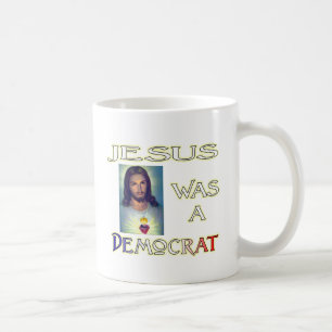 Jezus zou een Democraat zijn (zwart) Koffiemok