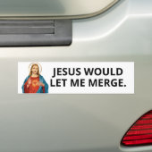 JEZUS ZOU ME LATEN FUSEREN BUMPERSTICKER (Op auto)