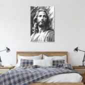 Jezus zwart-wit canvas kunst (Insitu (Slaapkamer))