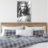 Jezus zwart-wit canvas kunst (Insitu (Slaapkamer))