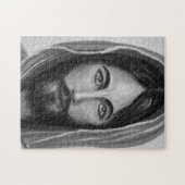 Jezus zwart-wit, Christelijke figuren Legpuzzel (Horizontaal)