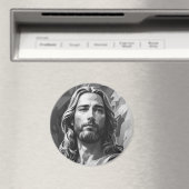 Jezus zwart-wit magneet (Insitu (Vaatwasser))