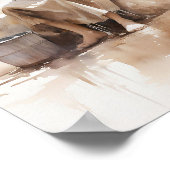 Jezusbeeld bij de Well Waterverf Art Print (Hoek)