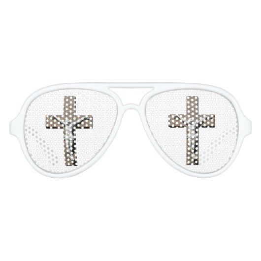 Jezuschrist op een kruisbeeld aviator zonnebril (Voorkant)