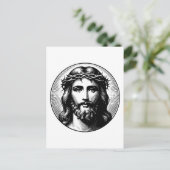jezusgezicht briefkaart (Staand voorkant)