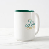 Jezuskoffie en Christelijk design Tweekleurige Koffiemok (Voorkant rechts)