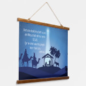 Jezus's Birth Wood met wand en wand Hangend Wandkleed (Gebogen)