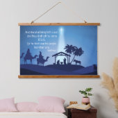 Jezus's Birth Wood met wand en wand Hangend Wandkleed (Slaapkamer)