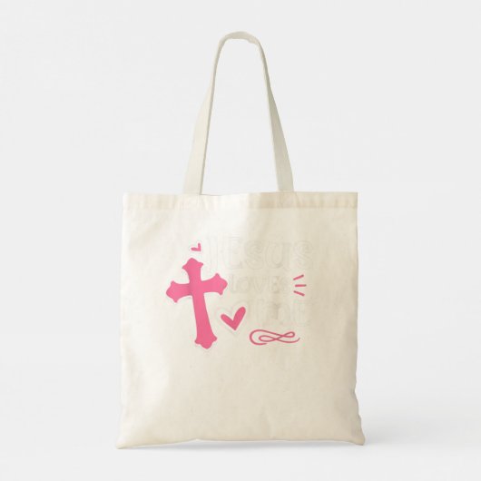 Jezus's liefde voor geweldige religie houdt van me tote bag (Achterkant)