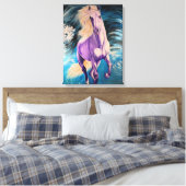 Jezus'White Horse Revelation 19:11 Canvas Afdruk (Insitu (Slaapkamer))