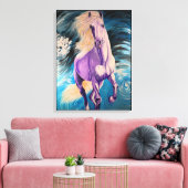 Jezus'White Horse Revelation 19:11 Canvas Afdruk (Insitu (Woonkamer))