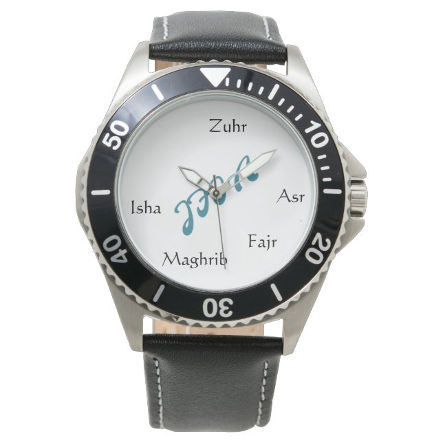 JFIA Tazkir Collectie Mannen lederen horloge (Voorkant)