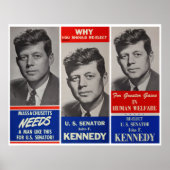 JFK 1958 SENATE CAMPAIGN POSTER (Voorkant)
