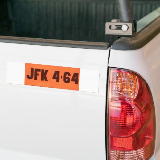 JFK 464 Licentiestijl Bumpersticker (Op Truck)
