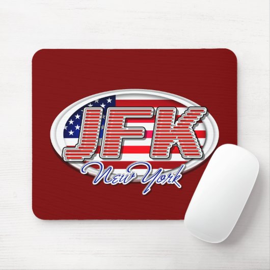 JFK Airport Code Mousepad voor reisliefhebbers Muismat (Met muis)
