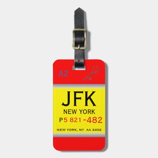JFK - Bagagelabel (Voorkant verticaal)