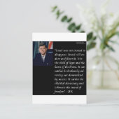 JFK & beroemde uitspraak over Israël Briefkaart (Staand voorkant)