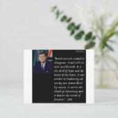 JFK & beroemde uitspraak over Israël Briefkaart (Staand voorkant)