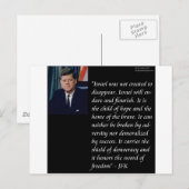JFK & beroemde uitspraak over Israël Briefkaart (Voorkant / Achterkant)