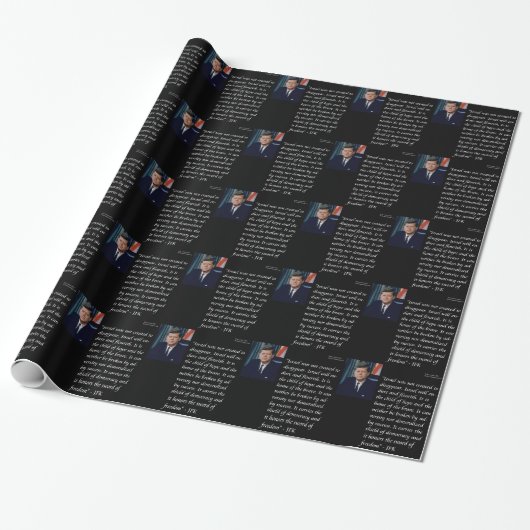 JFK & beroemde uitspraak over Israël Cadeaupapier (Uitgerold)