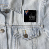 JFK & beroemde uitspraak over Israël Vierkante Button 5,1 Cm (In situ)