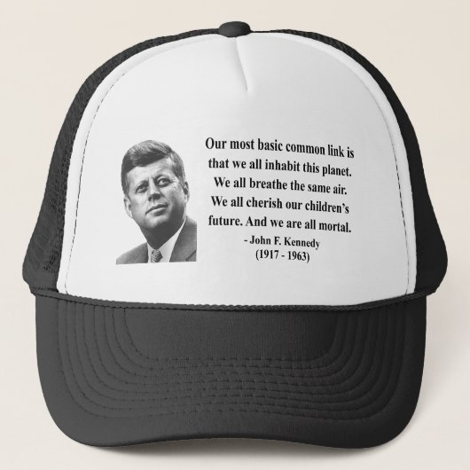 JFK Citaat 2b Trucker Pet (Voorkant)